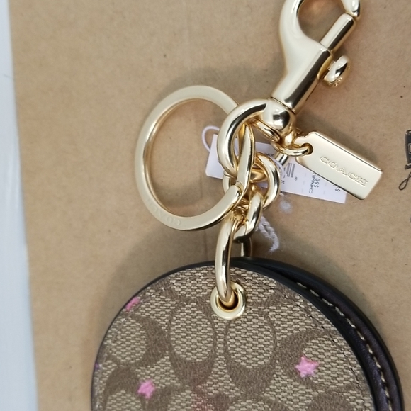 COACH SIGNATURE MIRROR KEY CHAIN - Picture 2 of 3